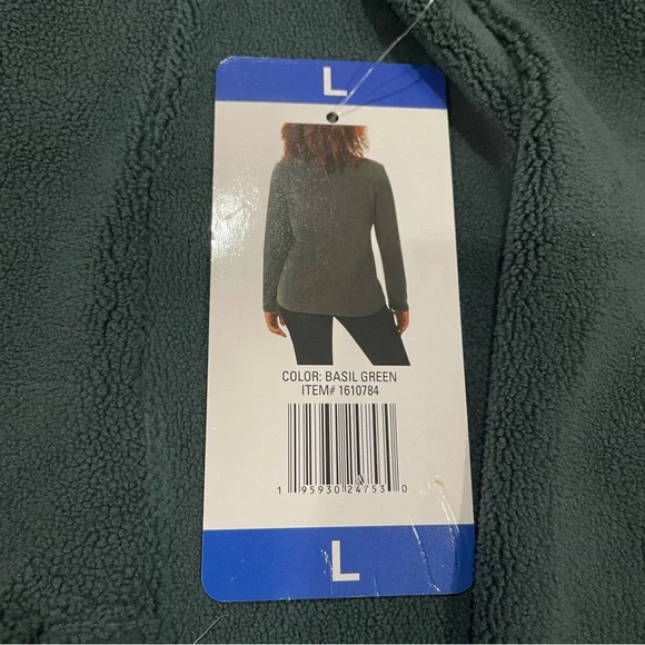 32 Degrees Heat Women’s Quarter Snap Fleece Pullover Basil Green Large NWT - Picture 10 of 12